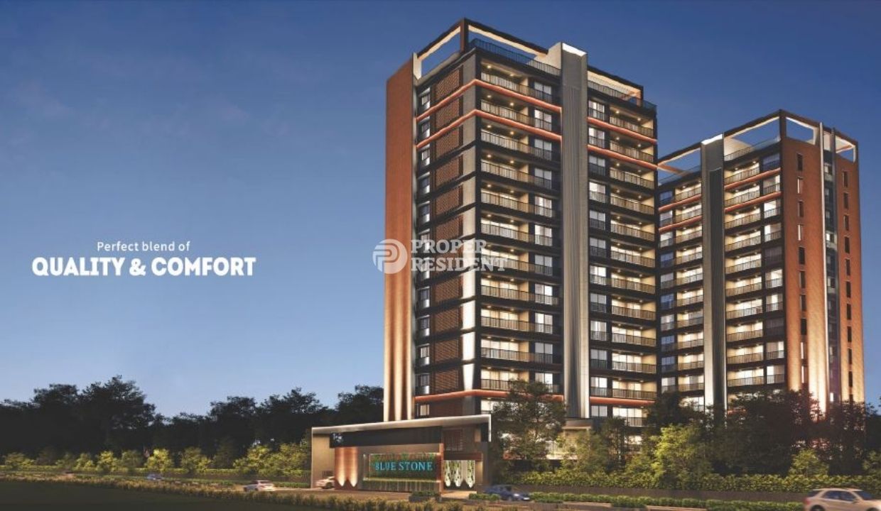 Blumont Blue Stone MotaVarachha Night View Of Tower A and B